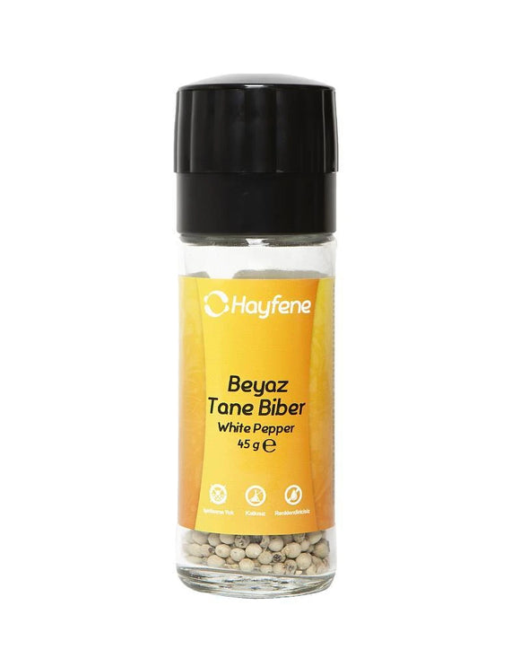 Hayfene Beyaz Biber Tane 45 gr ( Değirmen Kapaklı )